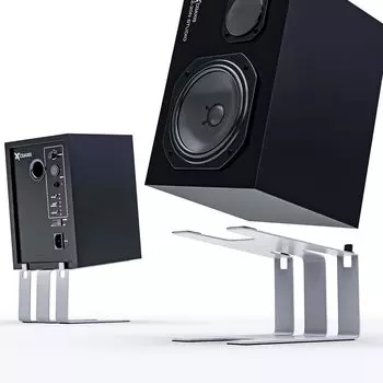 Mukjipa Speaker Tabletop Small Speaker Алюминиевая стойка для настольных колонок Upward для колонок Bookshelf, набор стоек AB-M, основание, наклон 5°, [1 2] AB-M