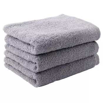 Muko Towel Plus Face Medium Senshu Изготовлено в наборе из 3 одинаковых темно-серых полотенец, плотное, полотенце, Япония, 100% хлопок, цветное, темно-серого