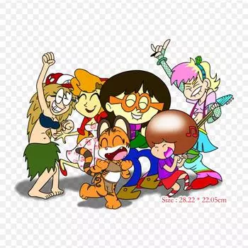 Мультфильм 1990-х годов Термопереносная печать виниловые заплатки наклейки для одежды аппликации своими руками моющиеся заплатки