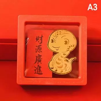 Мультфильм 2025 Китайский Зодиак Год Змеи Телефонная Цепочка Металлические Наклейки Украшения Сувениры