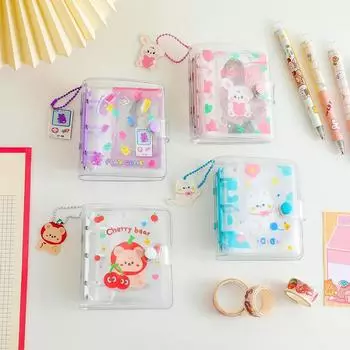 Мультфильм 20 Space Binder Card Holder Книга Портативный Прозрачный Альбом Girl DIY Idol Маленькая Коллекция Карт Книга