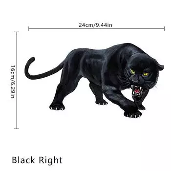 Мультфильм 3D наклейки для автомобиля животное Черная пантера рев бампера царапины