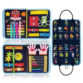 Мультфильм 3D Тихая книга-активность Жизненные навыки Сенсорное образование Книга Детская тканевая книга Интерактивная игра Style 5