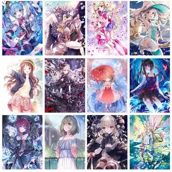 Мультфильм 5D DIY Алмазная картина Вышивка Узор 3D Наборы для вышивки крестом Свадебный декор комнаты 20X30CM красный