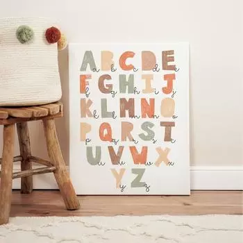 Мультфильм алфавит обучение числам образование плакаты принты холст картины скандинавские настенные рисунки детская комната домашний декор 21X30cm No Frame