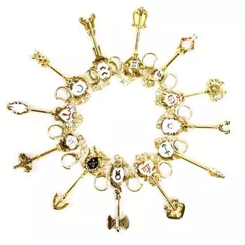 Мультфильм аниме Fairy Tail Зодиак Звезда вызывает ключ двенадцать созвездий брелок Aquarius