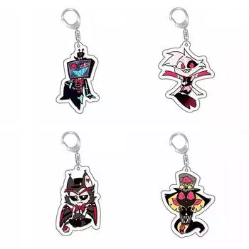 Мультфильм Аниме Hazbin Hotel Акриловые Брелки Подвеска Для Женщин Мужчин Креативная Сумка Украшения Аксессуары Ювелирные Изделия Поклонники Подарок