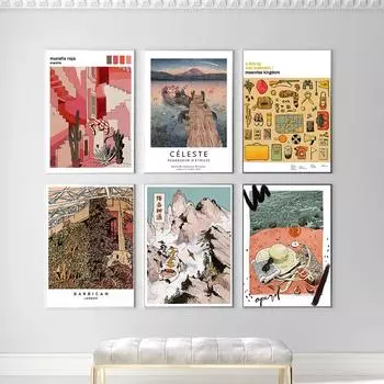 Мультфильм аниме разноцветная настенная живопись на холсте Барбакан картина Селеста постеры и принты галерея детский кухонный домашний декор 21cm30cm NoFrame