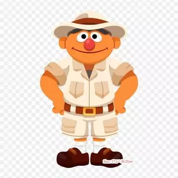 Мультфильм анимированный Берт Эрни, термопереносная печать, виниловые нашивки, наклейки для одежды, аппликации «сделай сам», моющиеся нашивки