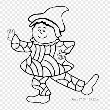 Мультфильм Арлекин рисунок утюгом на термопереносной печати виниловые нашивки наклейки для одежды DIY аппликации моющиеся нашивки