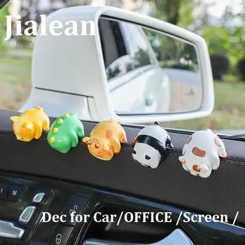 Мультфильм Автомобиль Украшения Кукла Авто Интерьер Сенсорный Экран Украшения Игрушки ОФИС Настольные Украшения
