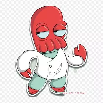 Мультфильм Бендер Зойдберг термопереносная печать виниловые нашивки наклейки для одежды DIY аппликации моющиеся нашивки