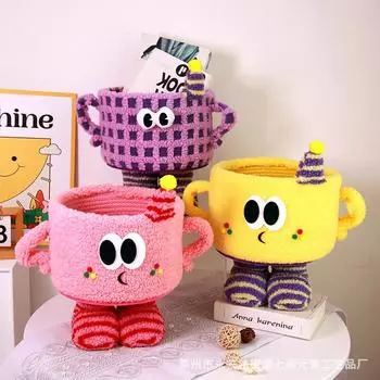 Мультфильм Бигфут Я Маленький Монстр Корзина Для Хранения Разное Закуски Сортировка Дом Дофамин Бархат Милая Сортировочная Корзина