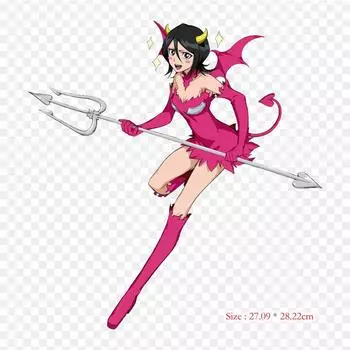 Мультфильм Bleach Paradise Lost Rukia Kuchiki аниме Лрон на нашивки для сумки для одежды футболка термопереносные наклейки полосы аппликации