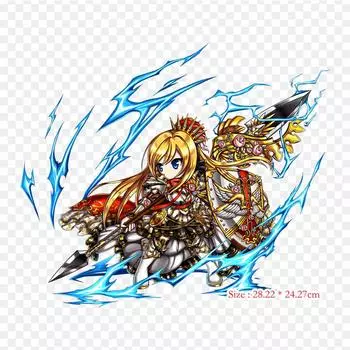 Мультфильм Brave Frontier Final Fantasy Brave Exvius с термопереносной печатью, виниловые нашивки, наклейки для одежды, аппликации «сделай сам», моющиеся нашивки
