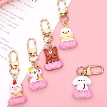 Мультфильм Будда Щенок Сидящий Лотос Сиденье Животное Брелок Милый Медведь Маленькая Свинья Кукла Сумка Подвески Брелок Украшения Подарок На День Рождения