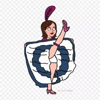 Мультфильм Can Can Glenn Quagmire, термопереносная печать, виниловые нашивки, наклейки для одежды, аппликации «сделай сам», моющиеся нашивки