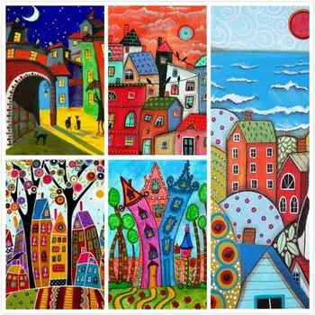 Мультфильм Castle5d diy Алмазная картина Вышивка крестом Смола Мозаика Вышивка Картина Домашний декор 20X30CM