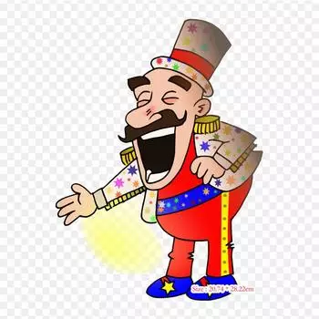 Мультфильм Цирк Люди Цирковой Клоун Термоперенос Печать Виниловые Нашивки Наклейки для Одежды Аппликации Сделай Сам Моющиеся Нашивки