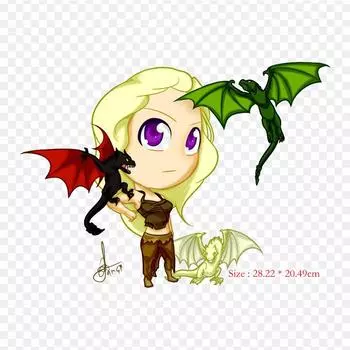 Мультфильм Дейенерис Таргариен Арья Старк Термопереносная печать виниловые нашивки наклейки для одежды аппликации своими руками моющиеся нашивки