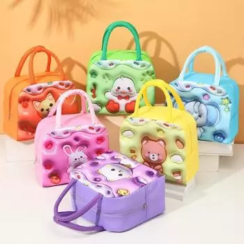 Мультфильм Дети Дети Bento Сумка Оксфорд Алюминиевая Фольга Термосумки Для Девочек Изоляция Водонепроницаемый Ланч-бокс Школа Офис Пикник