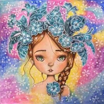 Мультфильм девочка 5D DIY Алмазная картина Мультфильм принцесса Значок 3D Алмазная вышивка крестом 30X30CM