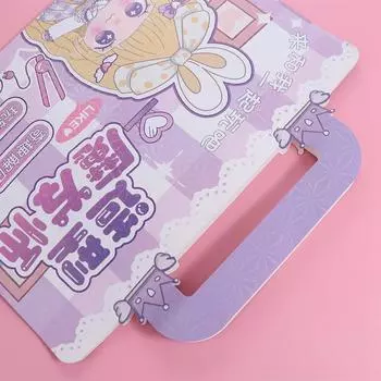 Мультфильм DIY Бумажные Прически Игрушка Деятельность Идол Стиль Дизайнер Игрушка Девочки Парикмахер Игрушка DIY фиолетовый