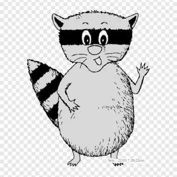 Мультфильм енот развевающийся енот рисунок утюгом на теплопередаче печать виниловые нашивки наклейки для одежды DIY аппликации моющиеся нашивки