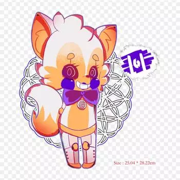 Мультфильм Five Nights At Freddy s Sister Location Freddy Fazbear s Piz, термонаклейки для одежды, футболка, сумка, теплопередающие наклейки, железные нашивки