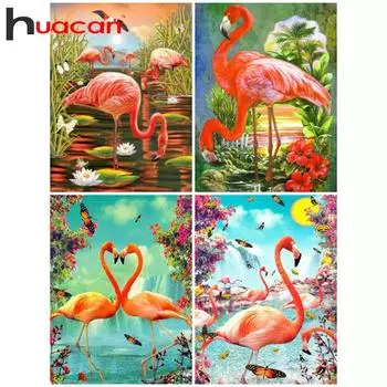 Мультфильм Фламинго Алмазный Плакат Детская Стена Книги по искусству Печать на холсте Картина Скандинавское украшение Настенная картина для девочек 30*40 cm