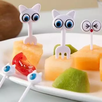 Мультфильм Фрукты Вилка Зубочистки Симпатичные животные Выбор еды Мини-ланч-бокс Декорати 8PCS