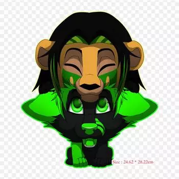 Мультфильм Гиена Фурри Фэндом термопереносная печать виниловые нашивки наклейки для одежды DIY аппликации моющиеся нашивки