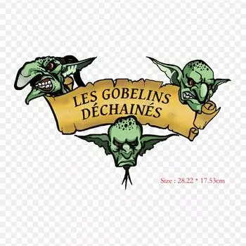 Мультфильм Гоблин игра термопереносная печать виниловые нашивки наклейки для одежды DIY аппликации моющиеся нашивки