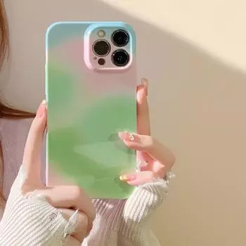 Мультфильм Gradinet Высокое качество ПК Жесткий зеленый розовый корпус для Iphone X Xr 8 7 Plus Xsmax 11 Pro Max 12 13 14 Pro Max For iphone 12