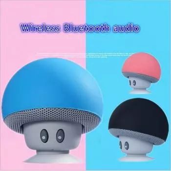 Мультфильм Гриб Беспроводной Bluetooth динамик присоска мини Bluetooth Звук аудио открытый портативный красный
