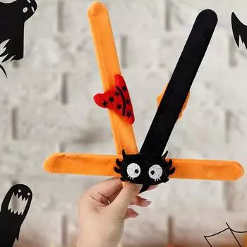 Мультфильм Хэллоуин пощечины браслеты фестиваль декор тыква паук напечатаны браслеты игрушка