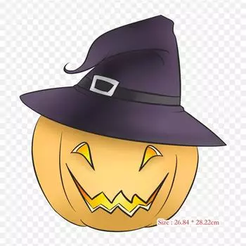 Мультфильм Хэллоуин Термопереносная печать виниловые нашивки наклейки для одежды аппликации своими руками моющиеся нашивки