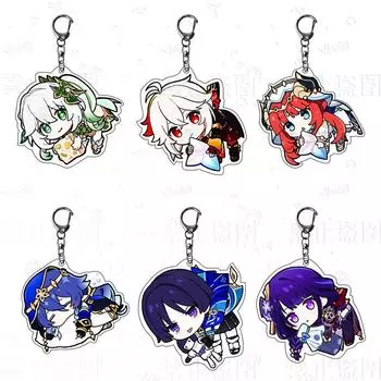 Мультфильм Игра Анимация Genshin Impact Акриловый Брелок Милый Орех Q Версия Сумка Украшение Ключ Подвеска
