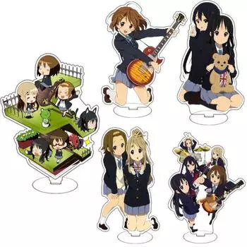 Мультфильм К-ОН!, К-ОН! Акриловые украшения на подставке, аниме, косплей, hairasawa yue akiama mio tanaka reetsu, украшение для настольной модели 1