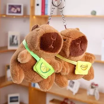 Мультфильм Капибара сумка на плечо брелок для ключей для женщин и девочек милый Капибара брелок рюкзак украшения аксессуары подарки