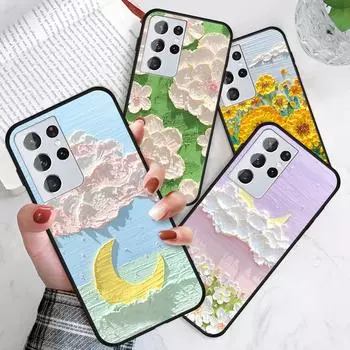 Мультфильм Картина Цветы Подсолнух Луна Облако Дизайн Чехол Для Телефона Redmi 10