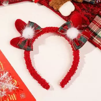 Мультфильм Kawaii Рождественский обруч для волос для женщин и девочек Милые оленьи рога Уши оленя Рождественская вечеринка Косплей Подарки