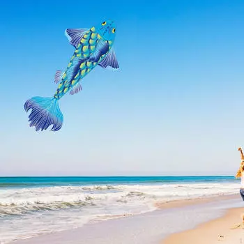 Мультфильм Koi Kite Пляжные Воздушные Змеи Подарки На День Рождения Летающая Портативная Рыба Большая для Взрослых красный