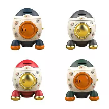 Мультфильм Космическая Ракета Копилка Банк денег Банка для экономии денег Мальчики Девочки Подарок Morandi Blue