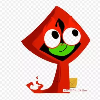 Мультфильм Красный Капюшон Джейсон Тодд, термопереносная печать, виниловые нашивки, наклейки для одежды, аппликации «сделай сам», моющиеся нашивки