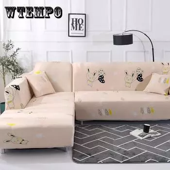 Мультфильм Кролики Шаблон Диван Обложка Диван Обложка 1/2/3/4 Seater диван Slipcovers Spandex Мебель Протектор Обложки 1seater 90*140 cm