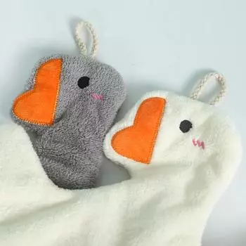 Мультфильм Кухонные принадлежности Инструменты для уборки Полезные вещи для кухни Тряпки для посуды Товары Мягкие впитывающие тряпки для посуды Толстые животные Милые белый