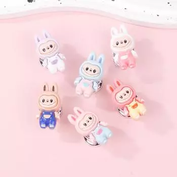 Мультфильм Labubu Туалет Пресс Кнопка смыва бака с водой Кнопка смыва ванной туалета Помощник для дизайна ногтей Дверная ручка Украшение дома коричневый