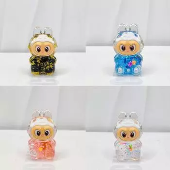 Мультфильм Лабубу Зыбучий песок Слепая коробка брелок DIY ювелирные изделия кукла настольные украшения для автомобиля Милая Слепая сумка Зыбучий песок Маленькое украшение синий