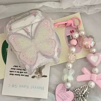 Мультфильм лазерный браслет-бабочка 3d Diy оригинальный 2023 новый Imd беспроводной Bluetooth чехол для наушников для Apple Airpod 1 2 3 Pro 2nd For Airpods Pro